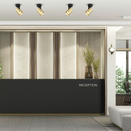 Точечный светильник VOLF 1xGU10/10W/230V золотый/черный