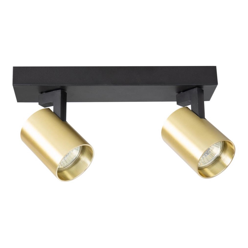 Точечный светильник VOLF 2xGU10/10W/230V золотистый/черный