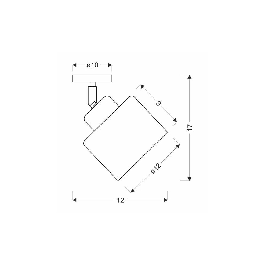 Точечный светильник WAMA 1xE27/40W/230V черный/матовый хром