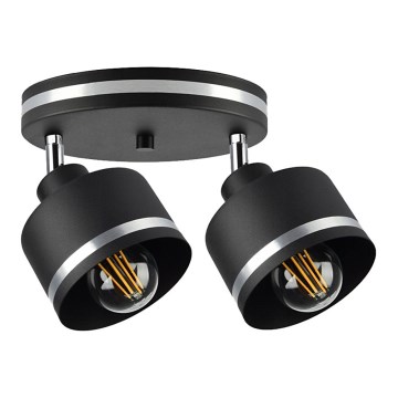 Точечный светильник WAMA 2xE27/40W/230V черный/матовый хром