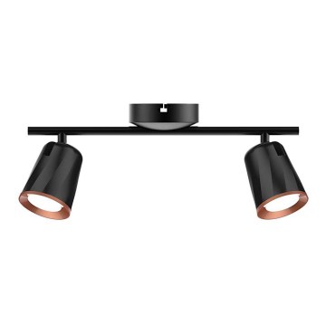 Точечный светодиодный светильник  2xLED/5W/230V 3000K черная