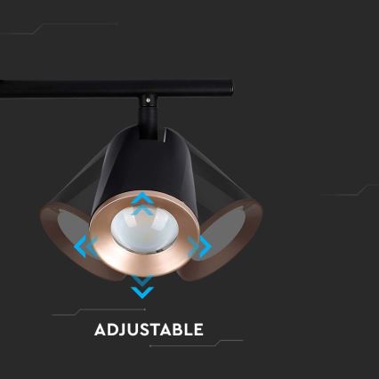 Точковий LED світильник 2xLED/5W/230V 3000K чорний