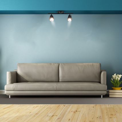 Точковий LED світильник 2xLED/5W/230V 4000K чорний