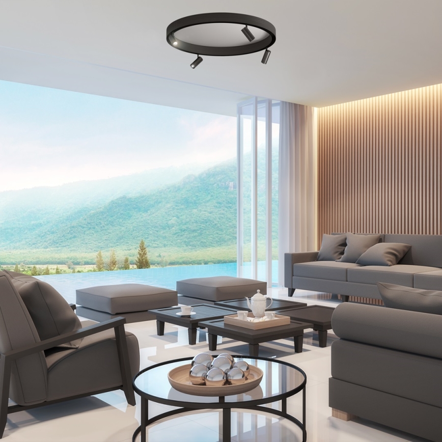 Точковий LED світильник для трекової системи MAGNETIC TRACK LED/7W/48V 3000K чорний