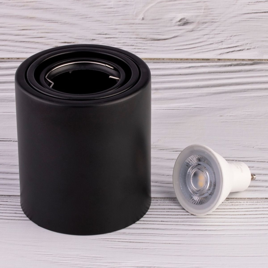 Точковий LED світильник TUBA 1xGU10/5W/230V 2700K чорний