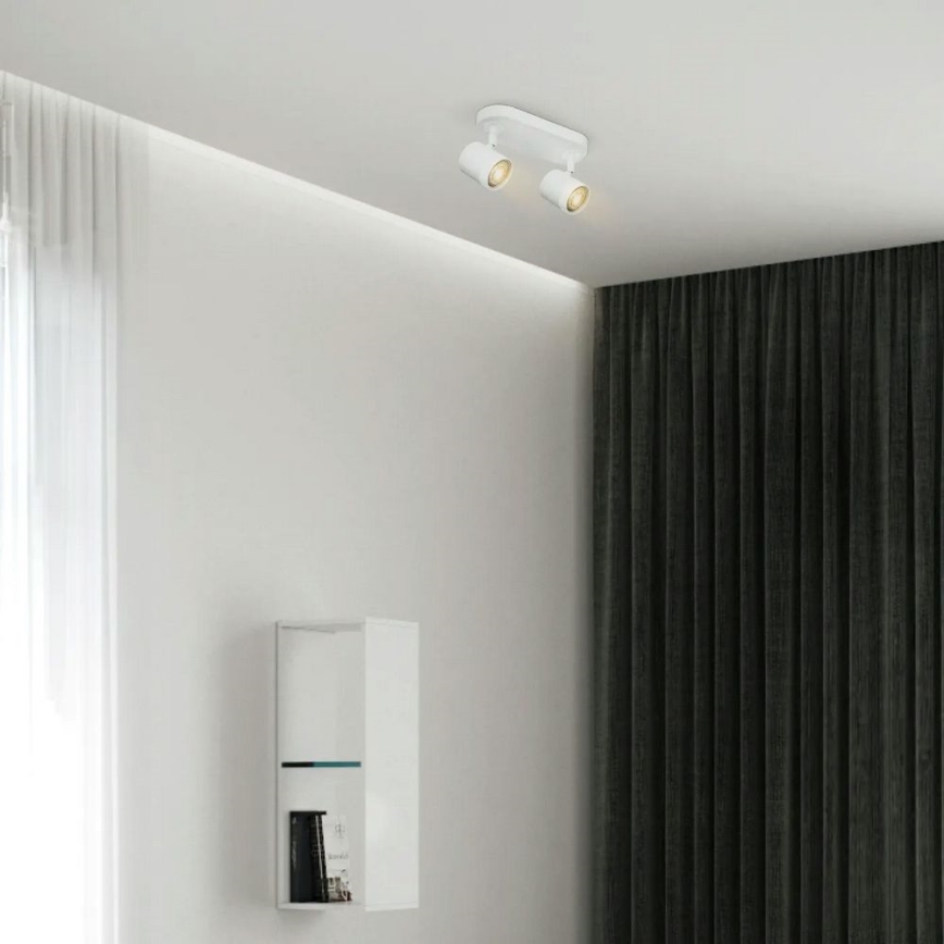 Точковий LED світильник з регулюванням яскравості MANU 2xGU10/5,8W/230V білий