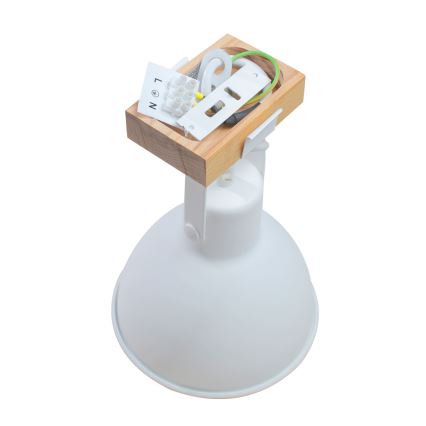 Точковий світильник 1xE27/40W/230V бук/білий