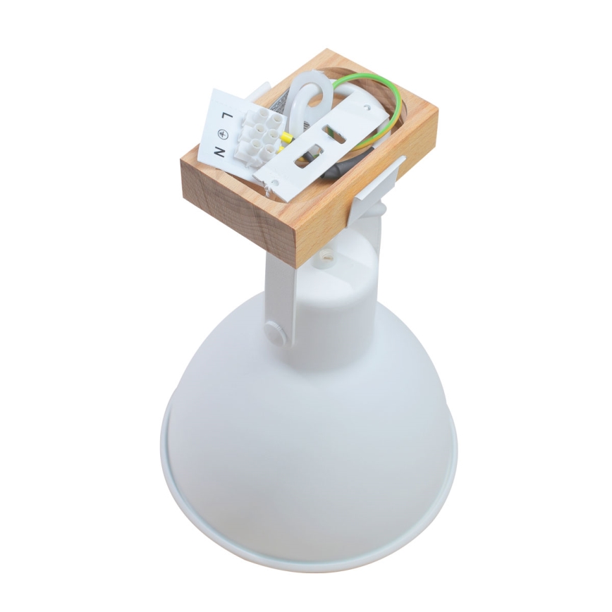 Точковий світильник 1xE27/40W/230V бук/білий