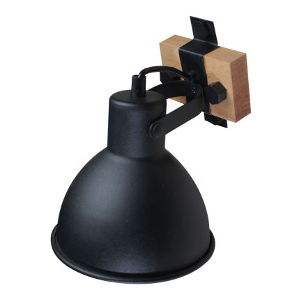 Точковий світильник 1xE27/40W/230V бук/чорний