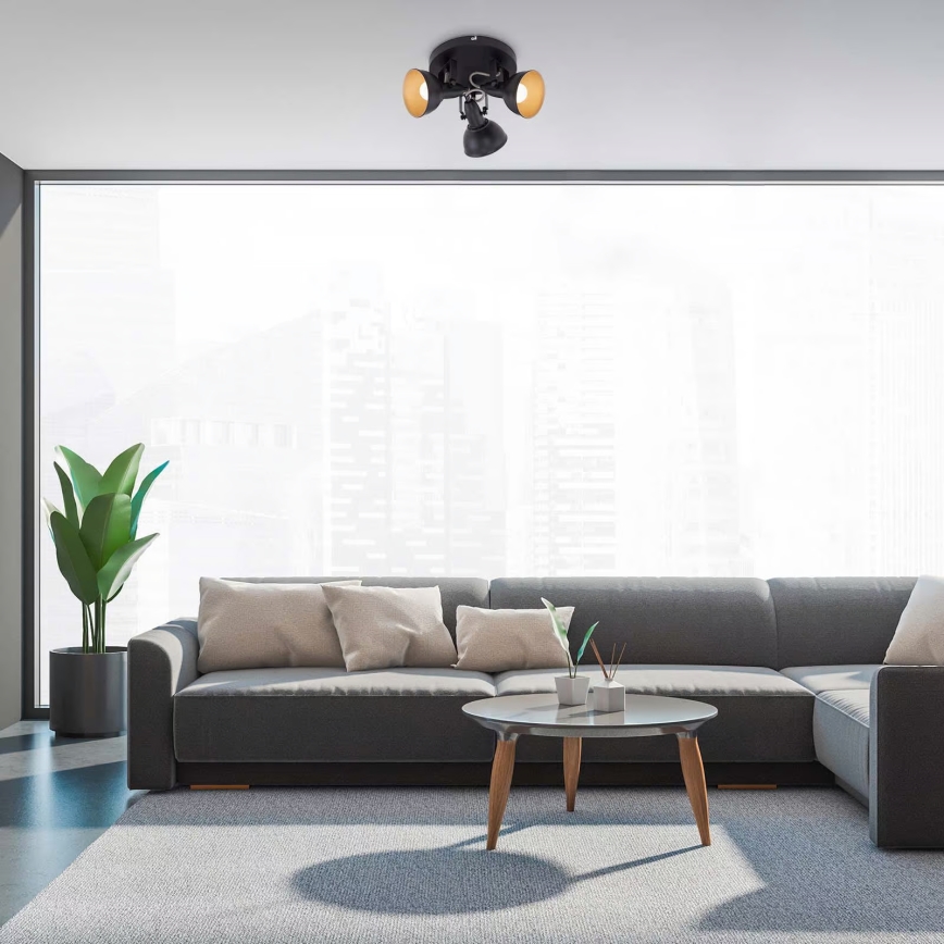 Точковий світильник 3xE14/40W/230V чорний