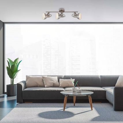 Точковий світильник 3xE14/40W/230V матовий хром