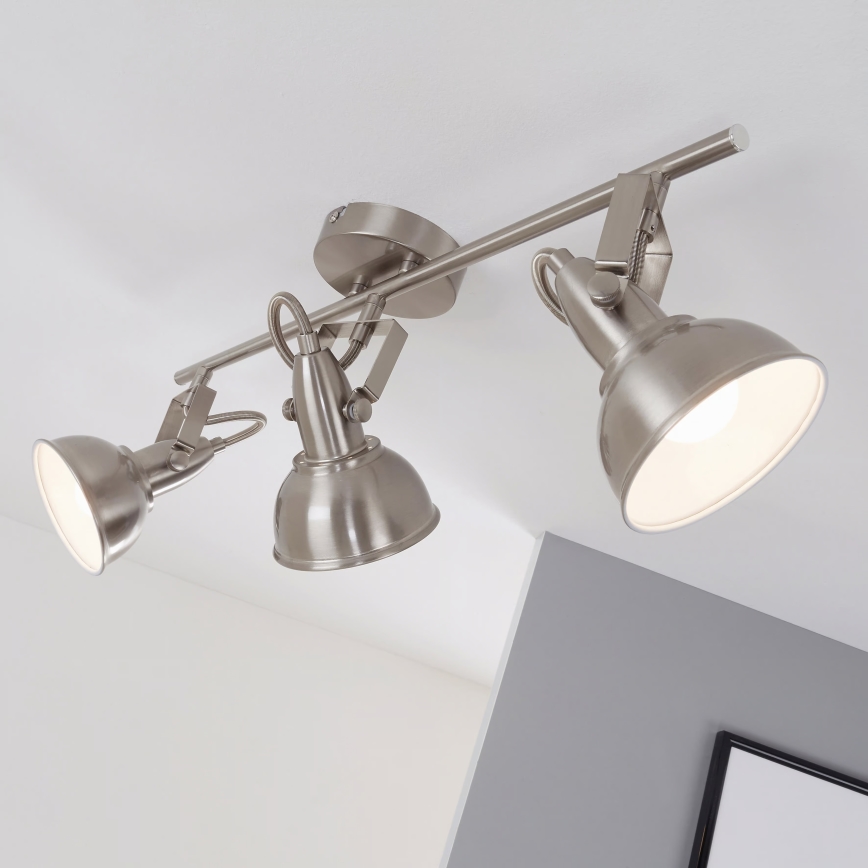 Точковий світильник 3xE14/40W/230V матовий хром