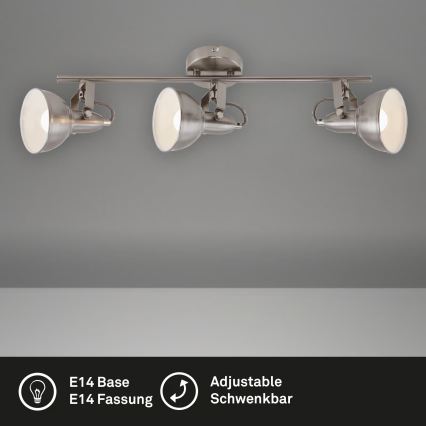 Точковий світильник 3xE14/40W/230V матовий хром