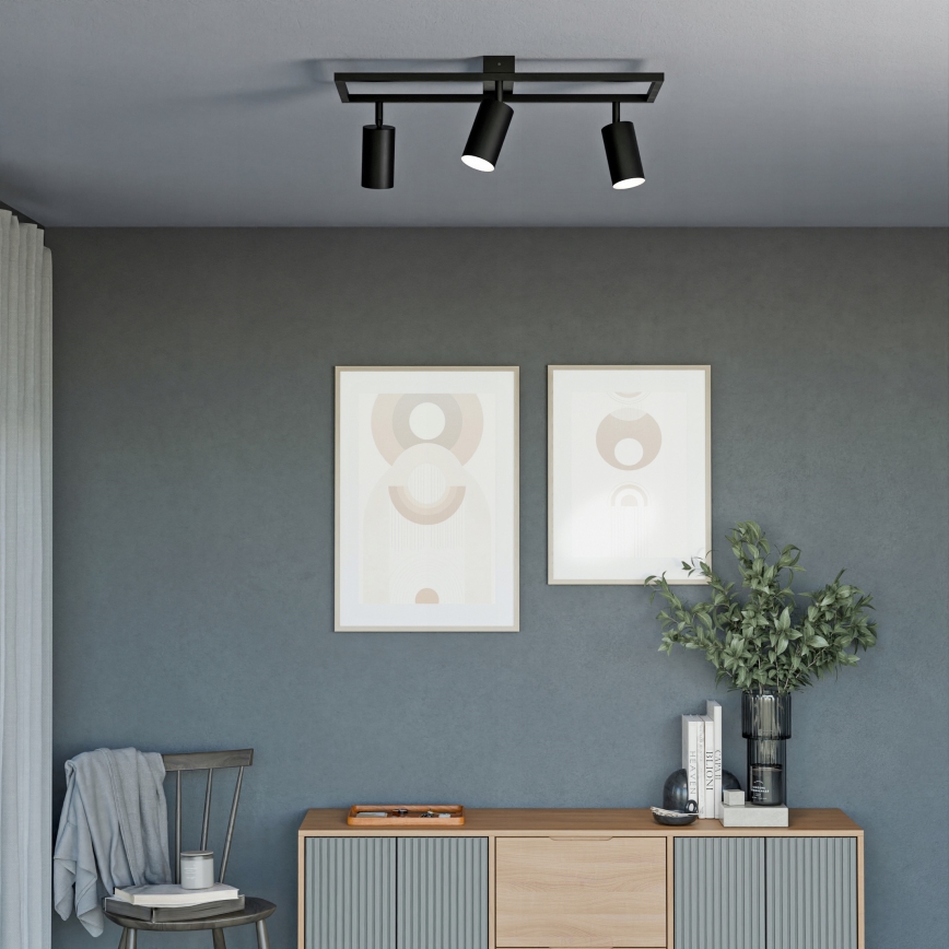 Точковий світильник 3xGU10/30W/230V чорний