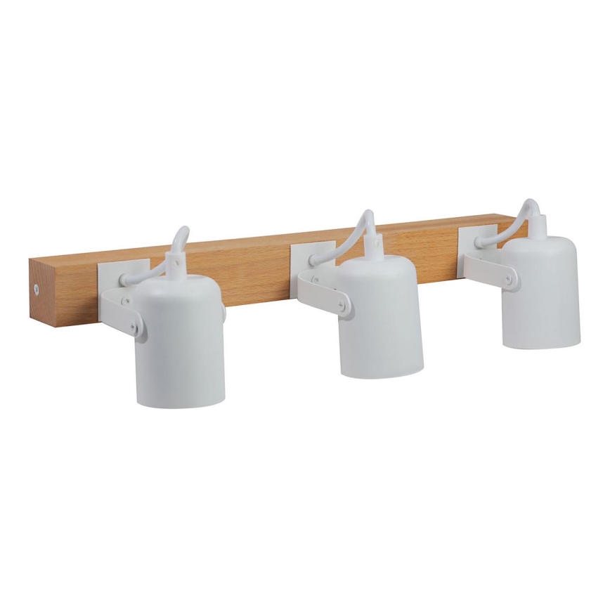 Точковий світильник 3xGU10/50W/230V бук/білий