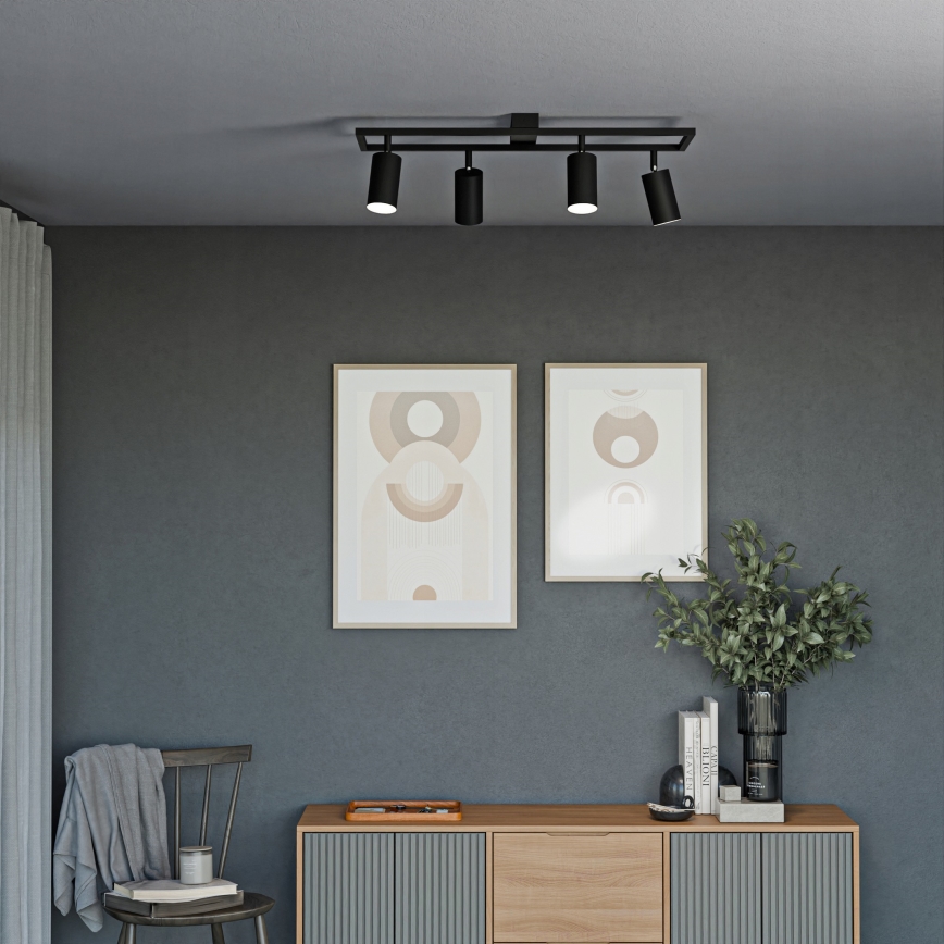 Точковий світильник 4xGU10/30W/230V чорний