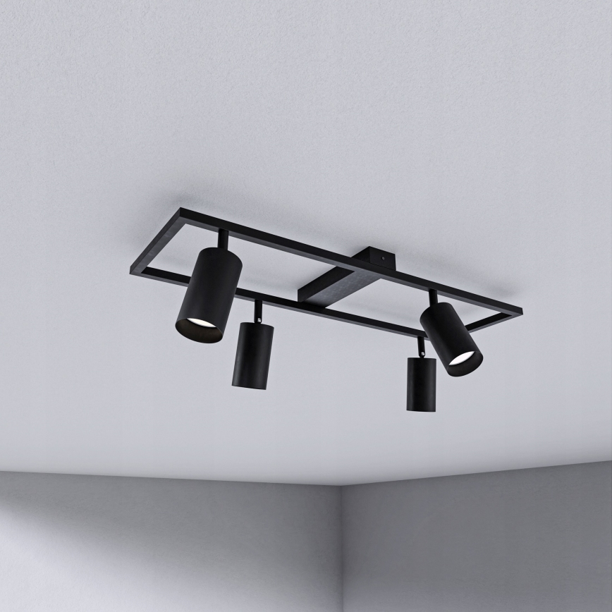 Точковий світильник 4xGU10/30W/230V чорний