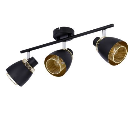 Точковий світильник ALEKSANDRIA 3xE14/40W/230V чорний/золотий