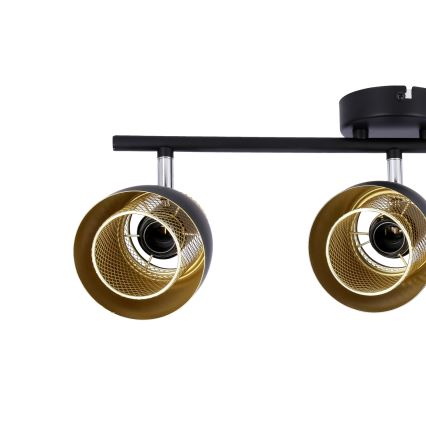 Точковий світильник ALEKSANDRIA 3xE14/40W/230V чорний/золотий
