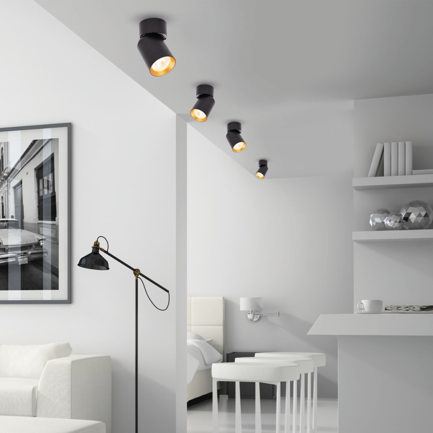 Точковий світильник ANDY 1xGU10/8W/230V чорний/золотий