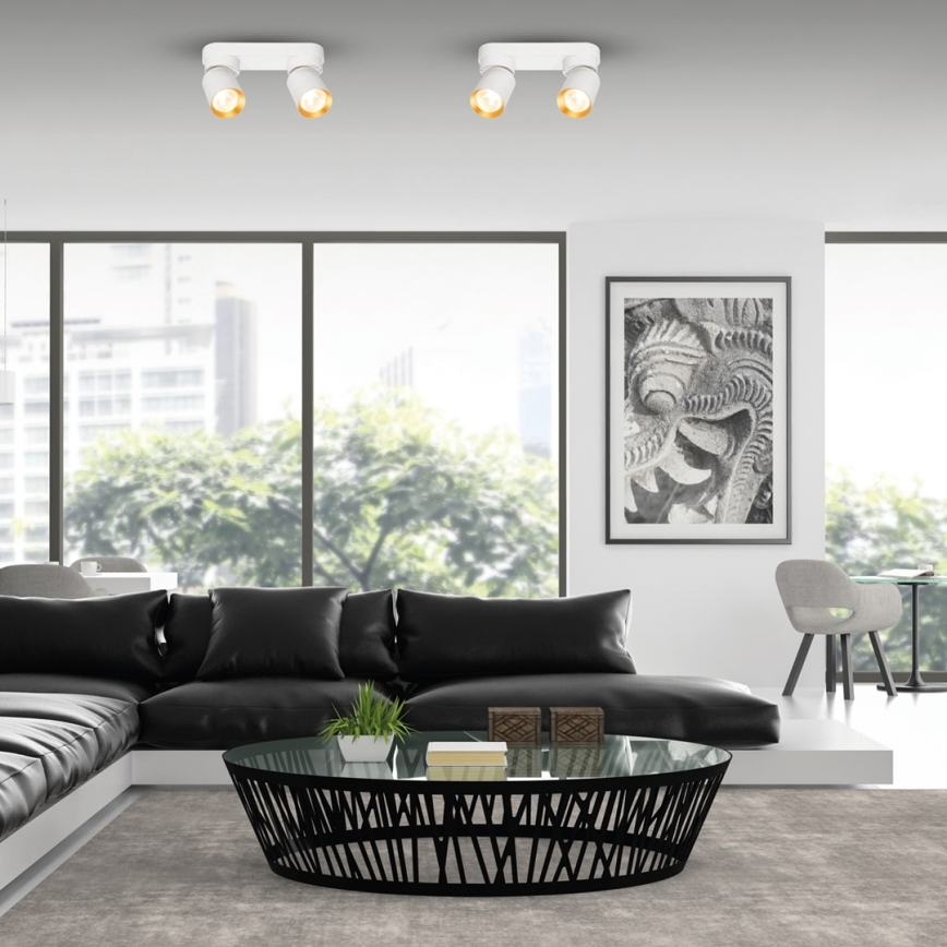 Точковий світильник ANDY 2xGU10/8W/230V білий/золотий