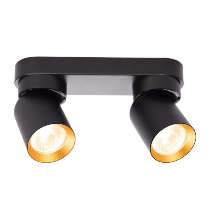 Точковий світильник ANDY 2xGU10/8W/230V чорний/золотий