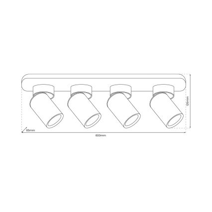 Точковий світильник ANDY 4xGU10/8W/230V білий/золотий
