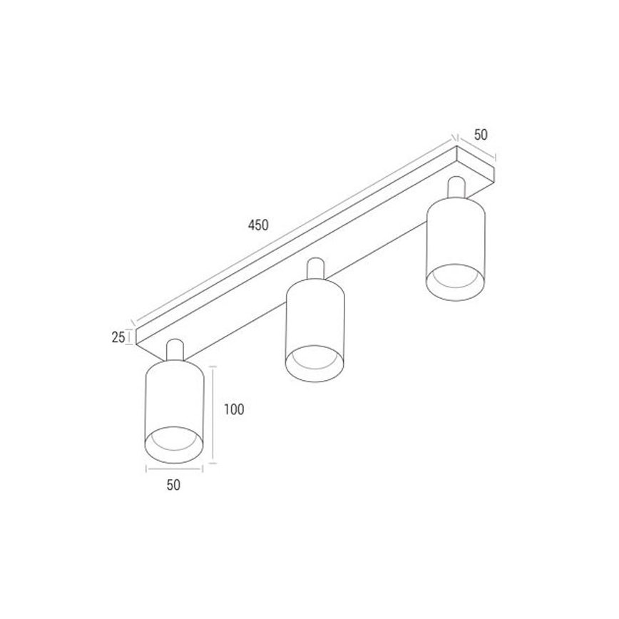 Точковий світильник ANGIE 3xGU10/35W/230V чорний