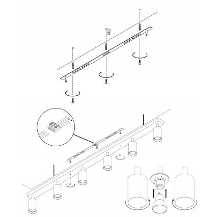 Точковий світильник ANGIE 6xGU10/35W/230V білий