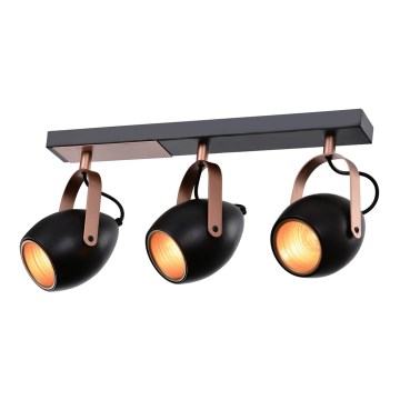 Точковий світильник ANICA 3xE14/40W/230V чорний/мідіний