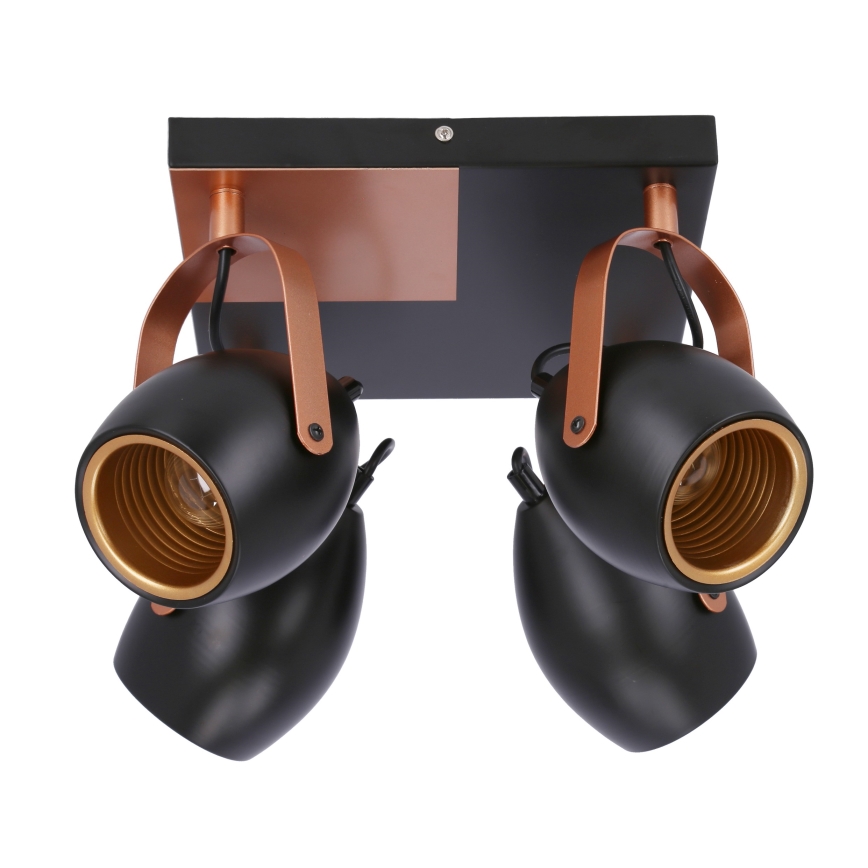 Точковий світильник ANICA 4xE14/40W/230V чорний/мідний