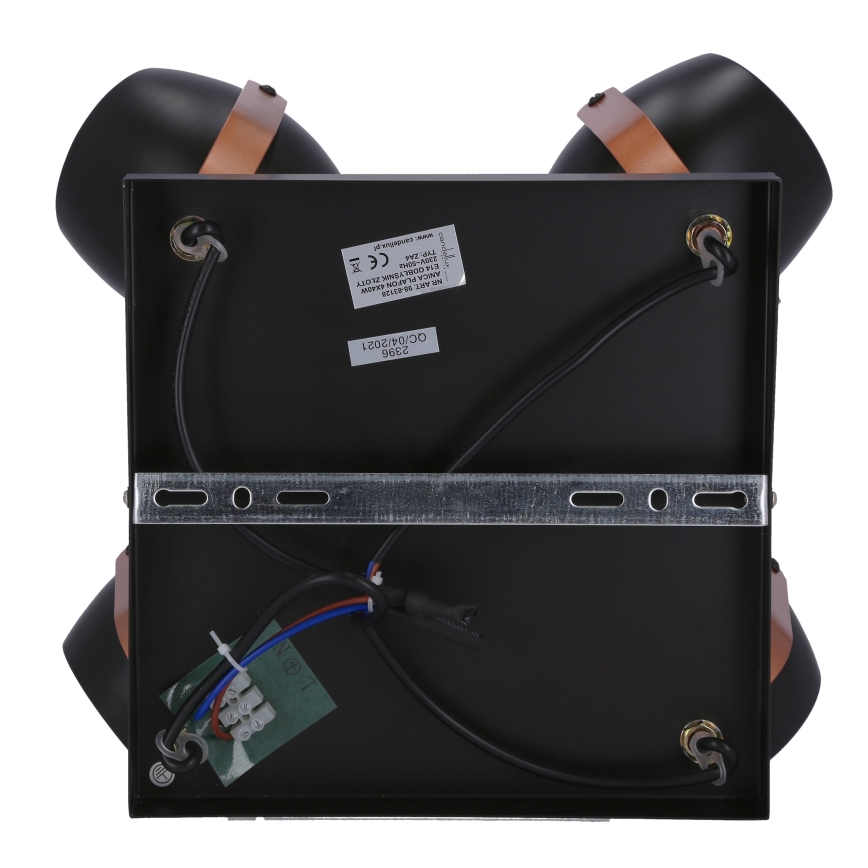 Точковий світильник ANICA 4xE14/40W/230V чорний/мідний