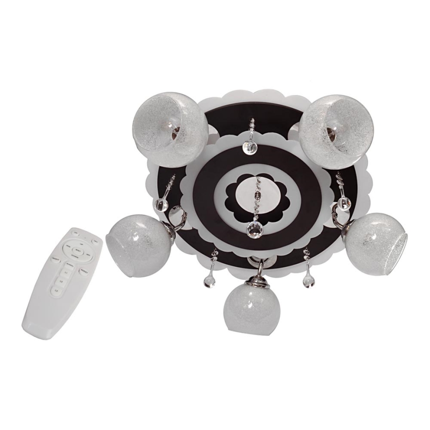 Точковий світильник ARONA 5xE27/15W/230V+LED чорний