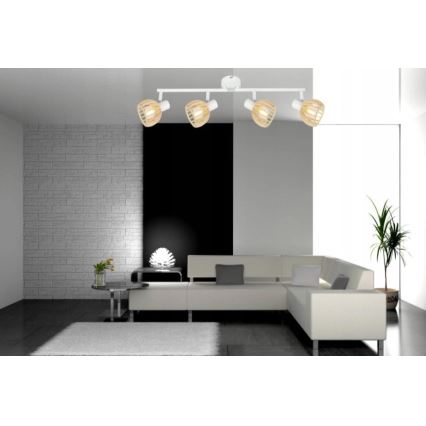 Точковий світильник ATARRI 4xE14/25W/230V білий/бежевий