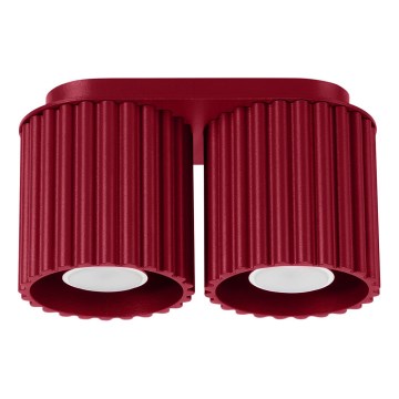 Точковий світильник AURA 2xGU10/10W/230V червоний