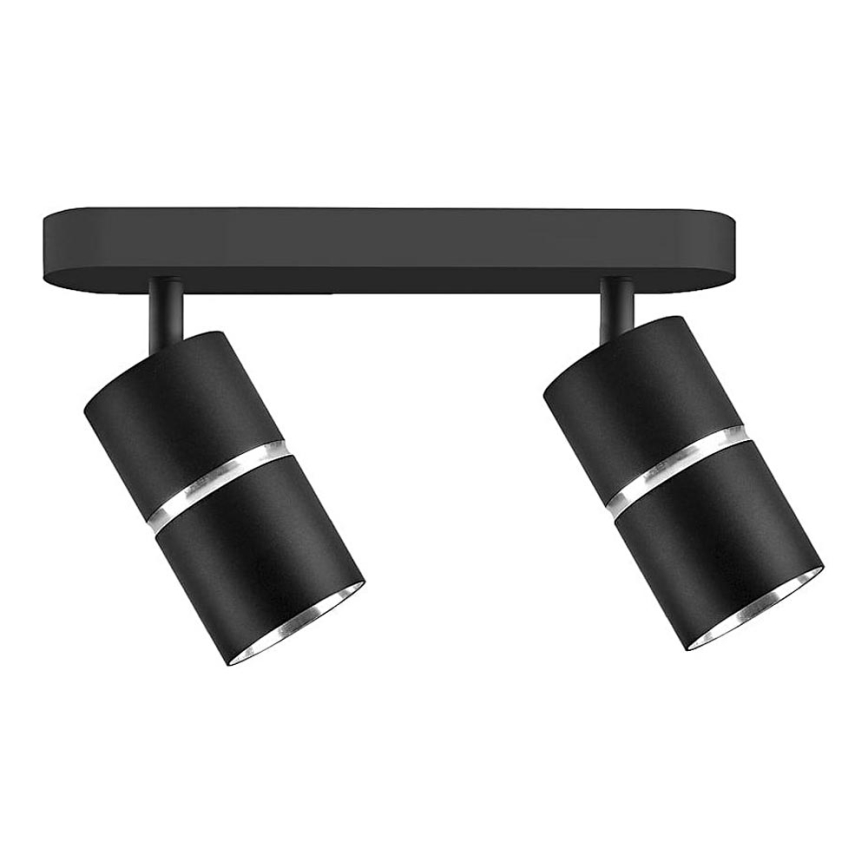 Точковий світильник BAMBOO 2xGU10/10W/230V чорний