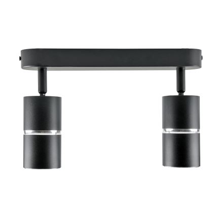 Точковий світильник BAMBOO 2xGU10/10W/230V чорний