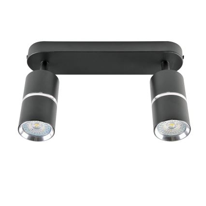 Точковий світильник BAMBOO 2xGU10/10W/230V чорний