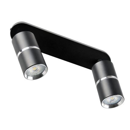 Точковий світильник BAMBOO 2xGU10/10W/230V чорний
