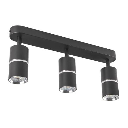 Точковий світильник BAMBOO 3xGU10/10W/230V чорний