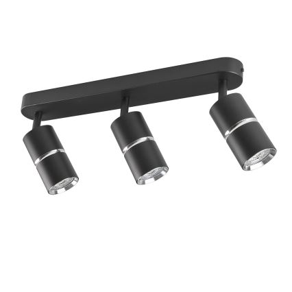 Точковий світильник BAMBOO 3xGU10/10W/230V чорний