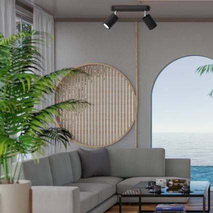 Точковий світильник BELLO 2xGU10/8W/230V чорний