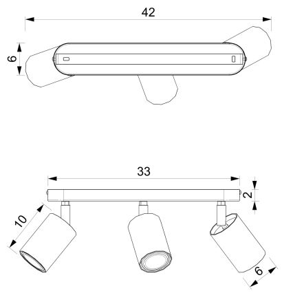 Точковий світильник BELLO 3xGU10/8W/230V білий