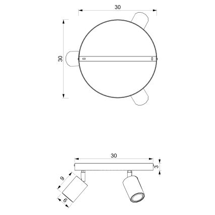Точковий світильник BELLO 3xGU10/8W/230V білий