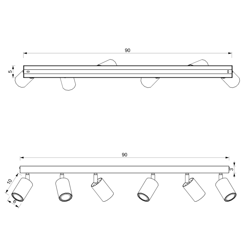Точковий світильник BELLO 6xGU10/8W/230V білий
