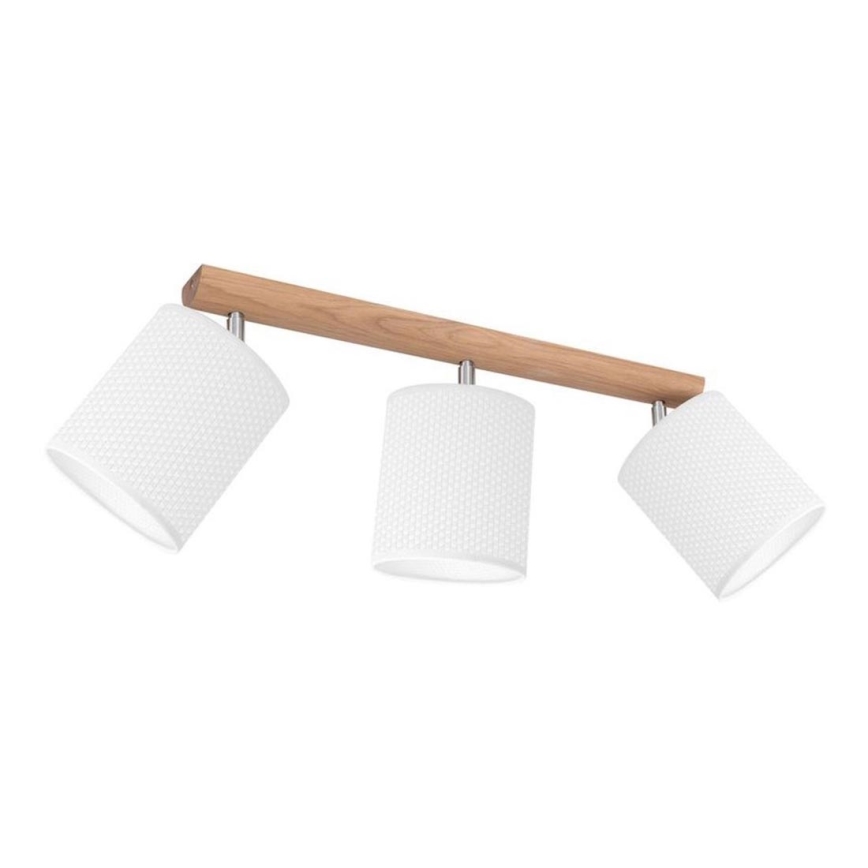 Точковий світильник BENITA 3xE27/25W/230V білий/дуб