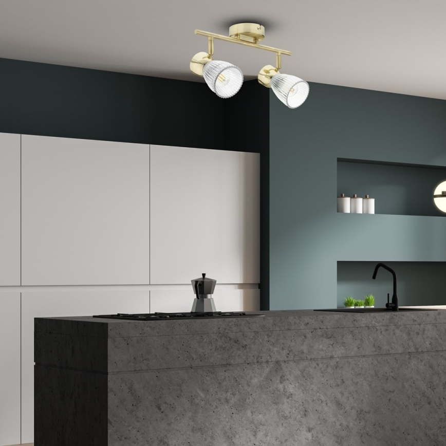 Точковий світильник BEST 2xE14/40W/230V золотий