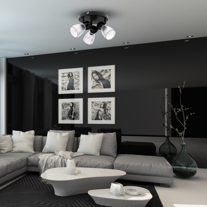 Точковий світильник BEST 3xE14/40W/230V чорний