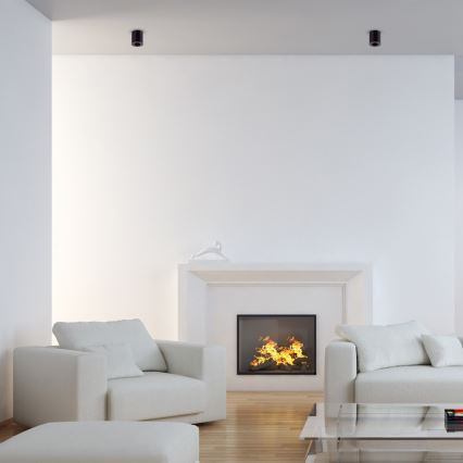 Точковий світильник BIMA 1xGU10/25W/230V круглий чорний