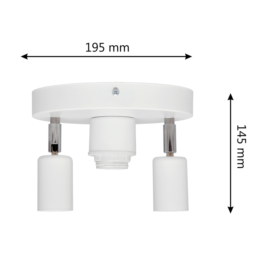 Точковий світильник CENTRO 3xE27/15W/230V білий